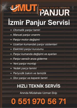 izmir panjur servisi teknik servis telefon numarası ve randevu