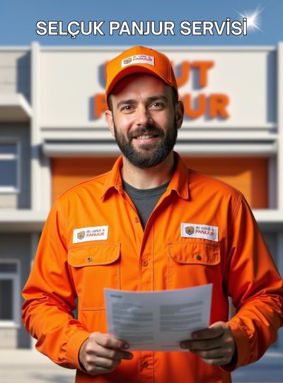 Selçuk’ta Umut Panjur ekibi panjur tamiri yaparken